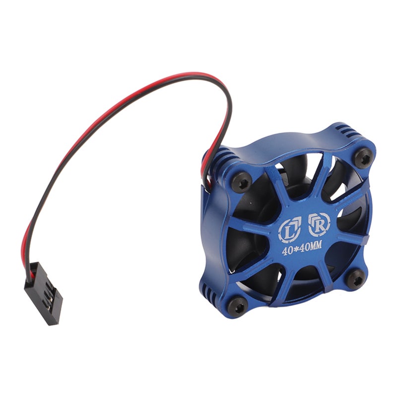 Motor Cooling Fan Aluminum Alloy Fast Heat Dissipation RC Cooling Fan with Metal Mesh Cover for 1/10 1/12 1/8 RC Car Dark Blue - Image 3