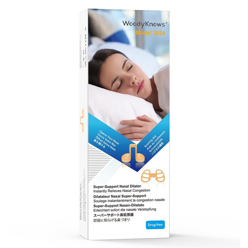 WoodyKnows Super-Support Nasal Dilator, Model Standard, Improves Sleep and Sports Airflow, Nasal Congestion and Nose-Related snoring aid (Trial XS/S/M/L) - Image 1