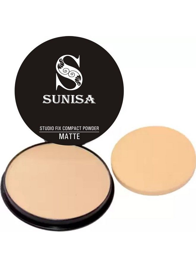 SUNISA Studio Fix Natural Shade Matte Full Coverage Face Compact Powder (Pack Of 1) - Image 1