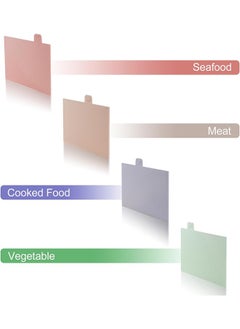 Occuwzz Kitchen Cutting Board Set Plastic Cutting Board Set Color Coded Cutting Board Set Set of 4 with Storage Rack Made of Straw Preventing Cross Contamination of Different Foods  - Image 3