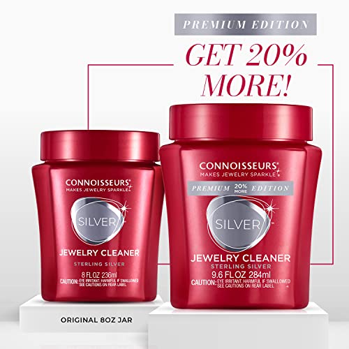 CONNOISSEURS محلول تنظيف المجوهرات الفضية من كونيسورز - إصدار مميز - 9.6 أونصة سائلة - ينظف ويزيل البقع في ثوانٍ - Image 5