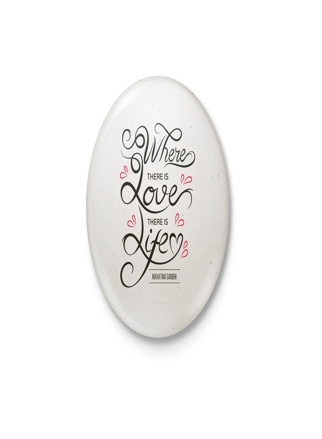 حيث يوجد الحب، توجد الحياة - المهاتما غاندي - شارة مزودة بدبوس أمان خلفي