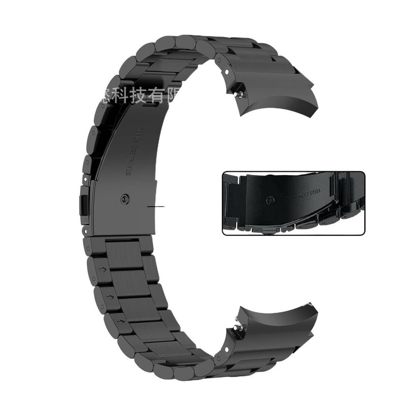 Adjustable Stainless Steel Link Smartwatch Band Compatible with Samsung Galaxy Watch 4 with Fit Replacement Strap in Gold - Image 4