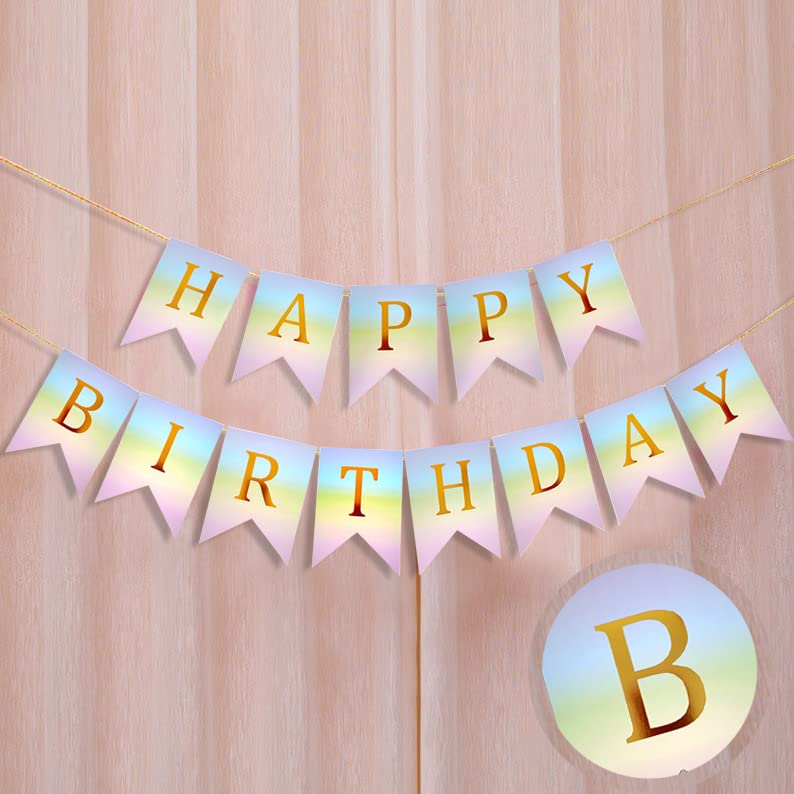 AMFIN® Unicorn Happy Birthday Banner - Party Decoration, Theme Party, Decorations for Girls - Multi - Image 1