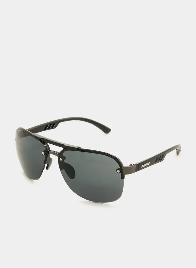 Styli Double Bridge Aviator Sunglasses