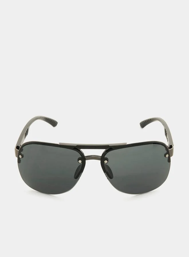 Styli Double Bridge Aviator Sunglasses