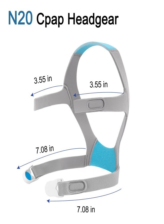 غطاء رأس بديل لجهاز التنفس N20 CPAP لجهاز ResMed AirFit N20/AirTouch N20 قناع الأنف - قياسي/متوسط (غطاء رأس ناعم واحد N20 + مشبكان مغناطيسيان) - Image 2