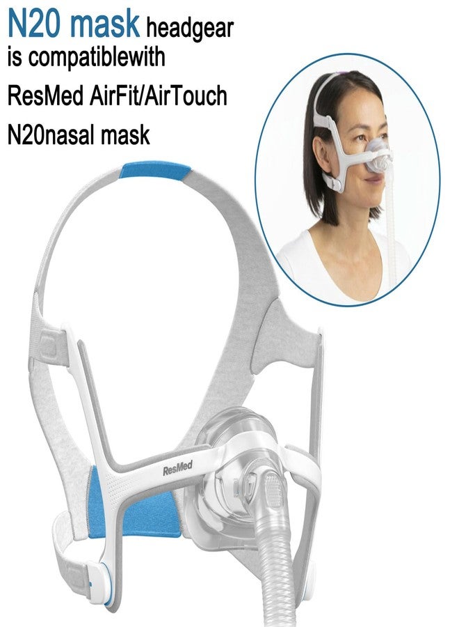 غطاء رأس بديل لجهاز التنفس N20 CPAP لجهاز ResMed AirFit N20/AirTouch N20 قناع الأنف - قياسي/متوسط (غطاء رأس ناعم واحد N20 + مشبكان مغناطيسيان) - Image 3
