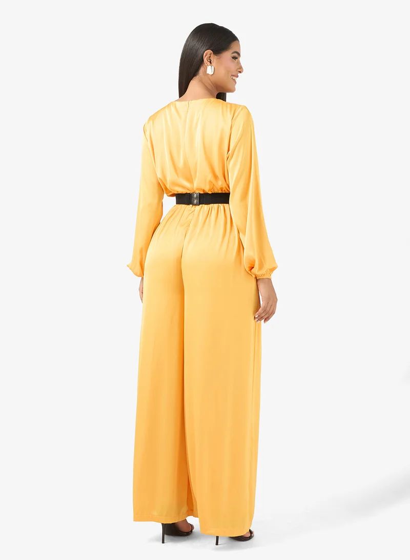 Golden Apple Embellished Belt Jumpsuit
