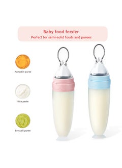 Termichy Baby Food Dispensing Spoon: Squeeze Feeder Dispenser For Baby Self Feeding Bottle Spoon  - Image 4