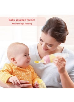 Termichy Baby Food Dispensing Spoon: Squeeze Feeder Dispenser For Baby Self Feeding Bottle Spoon  - Image 2