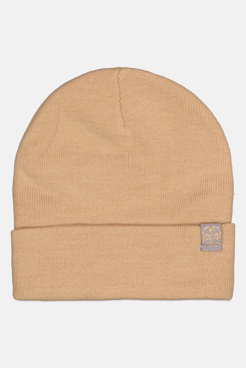 Daisy Fuentes Women Knitted Cuff Beanie, Dark Beige - Image 1