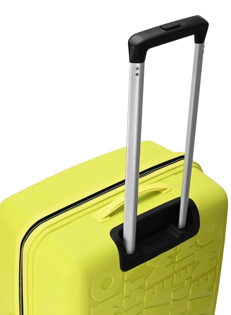 Skybags Play Set of 2 Polypropylene(PP), 4 Spinner Double Wheel Trolley Bags for Travel, Hard Case Lightweight Bag with TSA Lock, Tough Suitcase for Travel (Large-28, Cabin-20 Inch), Lime Green