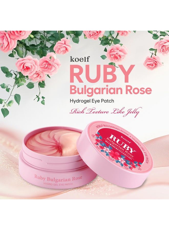 Petitfee Koelf, Ruby Bulgarian Rose Hydro Gel Eye Patch, 60 Patches - Image 2