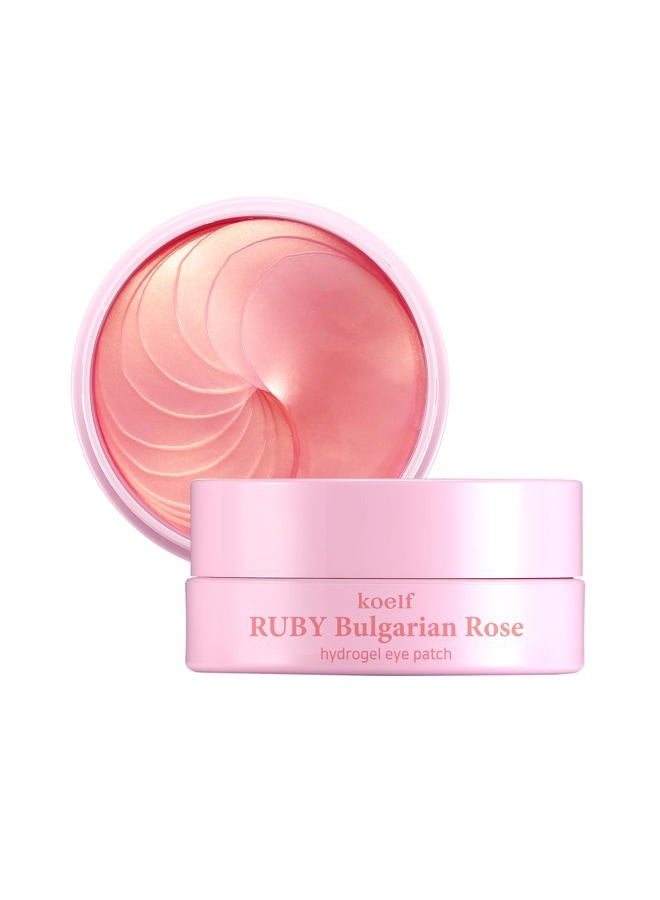 Petitfee Koelf, Ruby Bulgarian Rose Hydro Gel Eye Patch, 60 Patches - Image 1