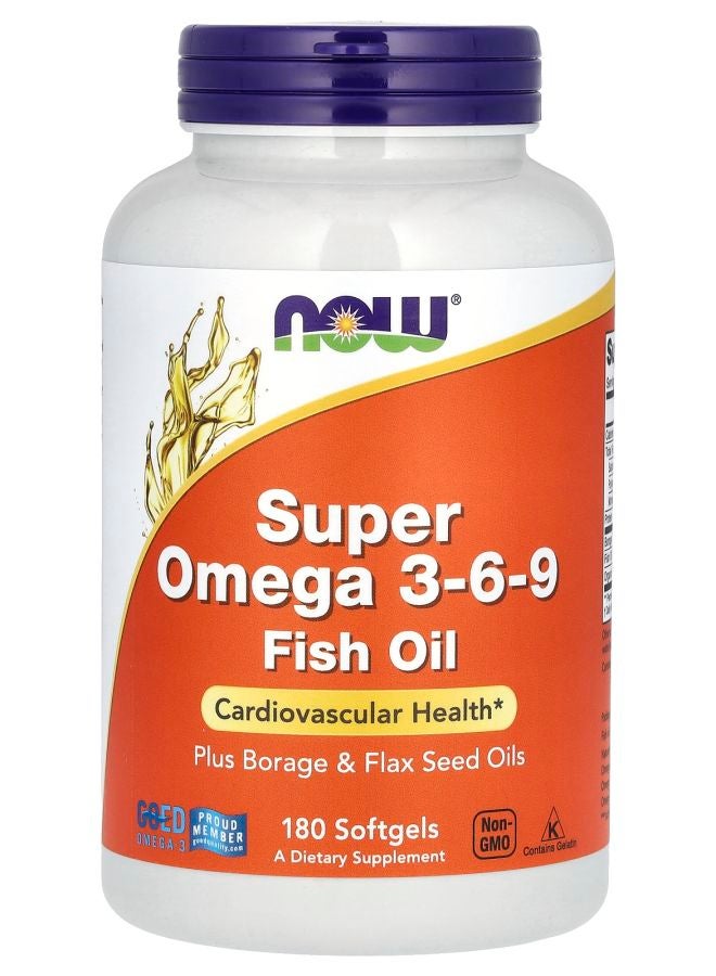 now Super Omega 3-6-9 180 Softgels
