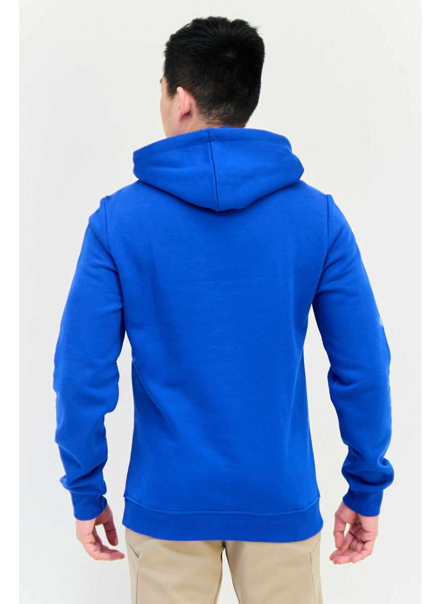 Reebok Men Sportswear Fit Long Sleeves Running Sweatshirt, Blue  - Image 3