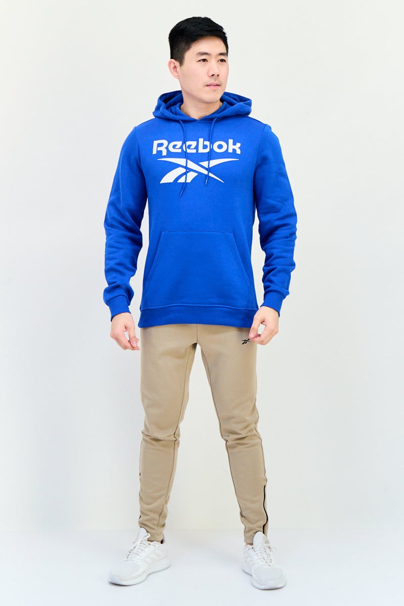 Reebok سويت شيرت رياضي للرجال بأكمام طويلة، أزرق - Image 2