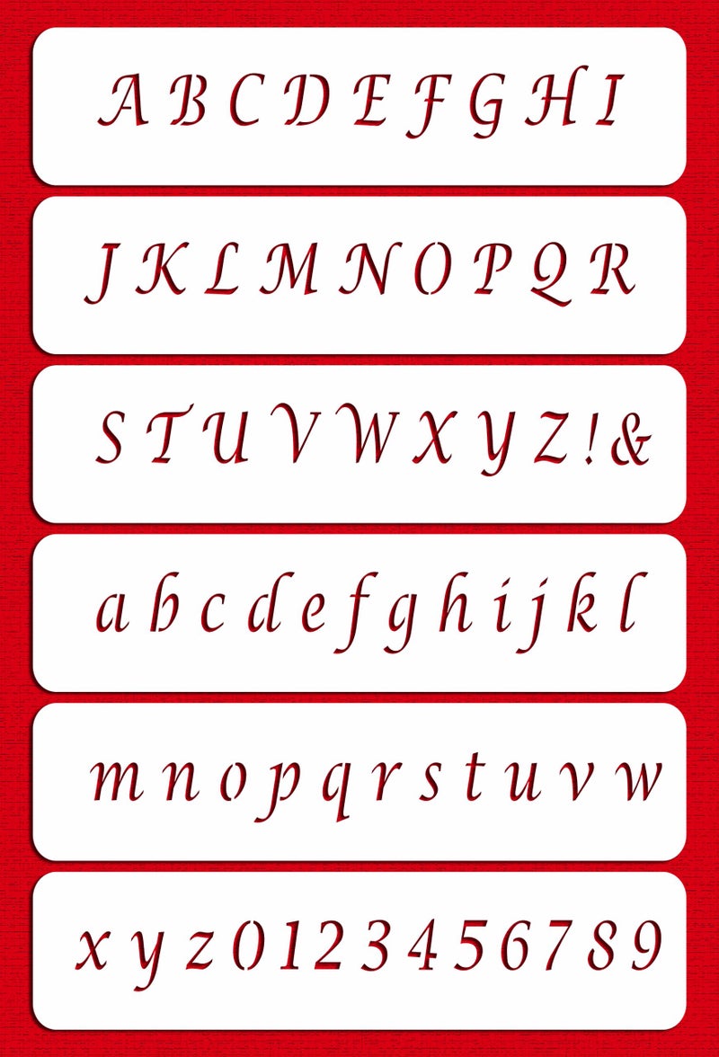 Designer Stencils Alphabet Cake Stencil Beigesemitransparent