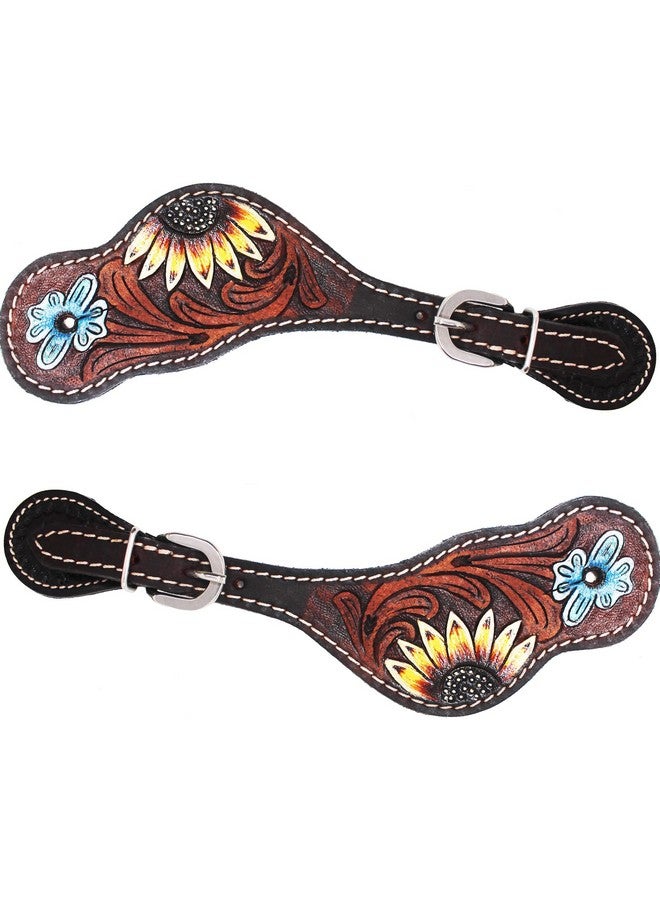 CHALLENGER Horse Western Riding Cowboy Boots Leather Spur Straps Tack 74HR02