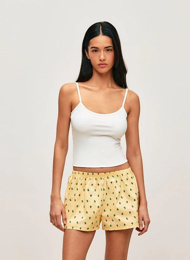 Undiz Shorts in printed cotton poplin cactus