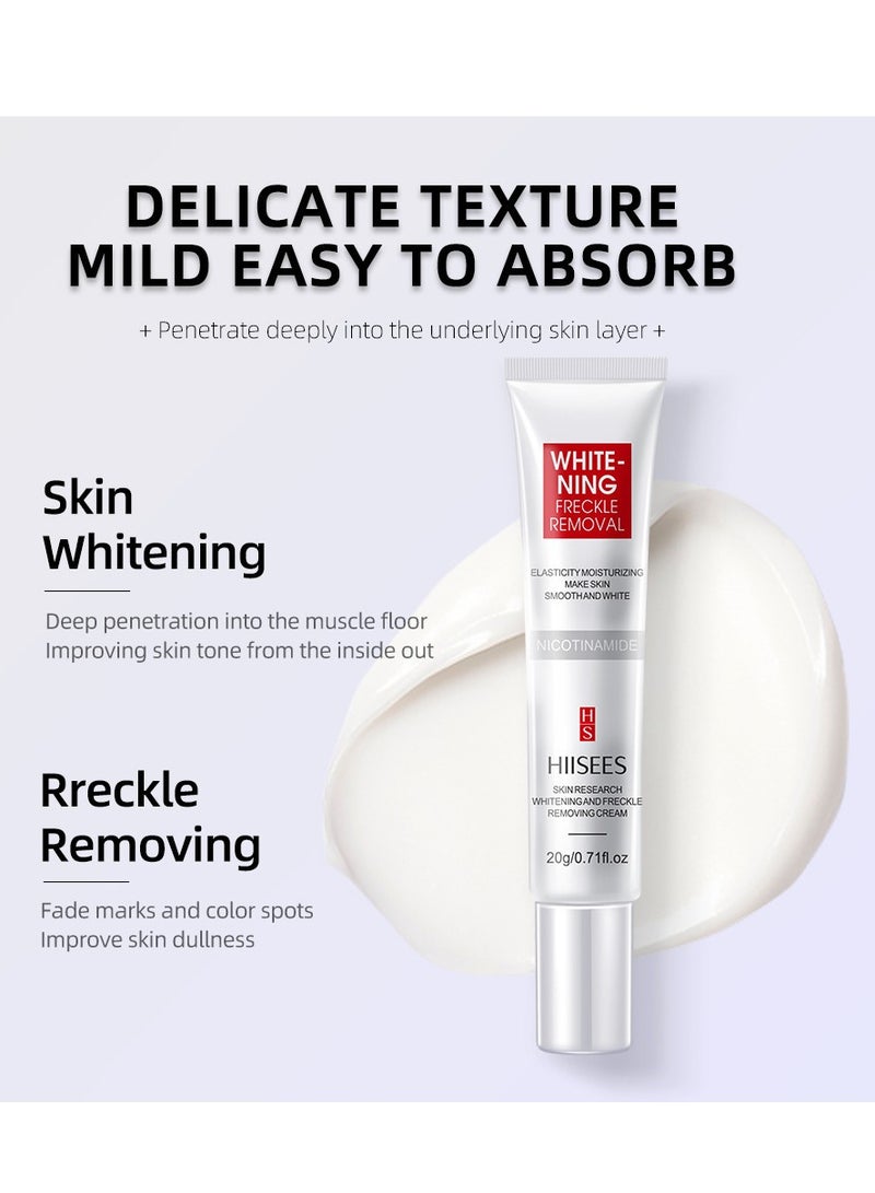 HS 2PCS Whitening Freckle Cream, Pigmentation Removal Cream for Face, Freckle Remover Cream, Dark Spot Corrector Cream for Face Body Removes Melasma Wrinkles Pigmentation (20g*2) - Image 5