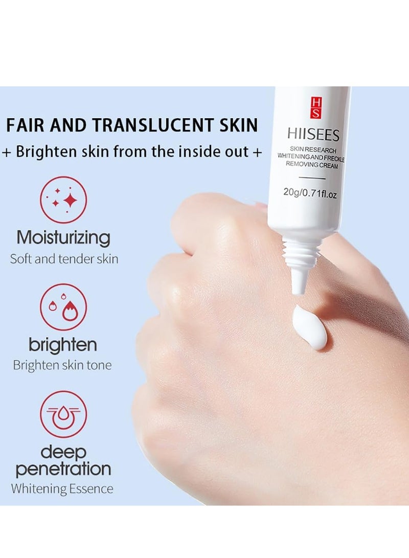 HS 2PCS Whitening Freckle Cream, Pigmentation Removal Cream for Face, Freckle Remover Cream, Dark Spot Corrector Cream for Face Body Removes Melasma Wrinkles Pigmentation (20g*2) - Image 4