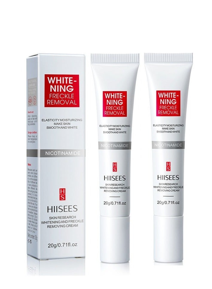 HS 2PCS Whitening Freckle Cream, Pigmentation Removal Cream for Face, Freckle Remover Cream, Dark Spot Corrector Cream for Face Body Removes Melasma Wrinkles Pigmentation (20g*2) - Image 1