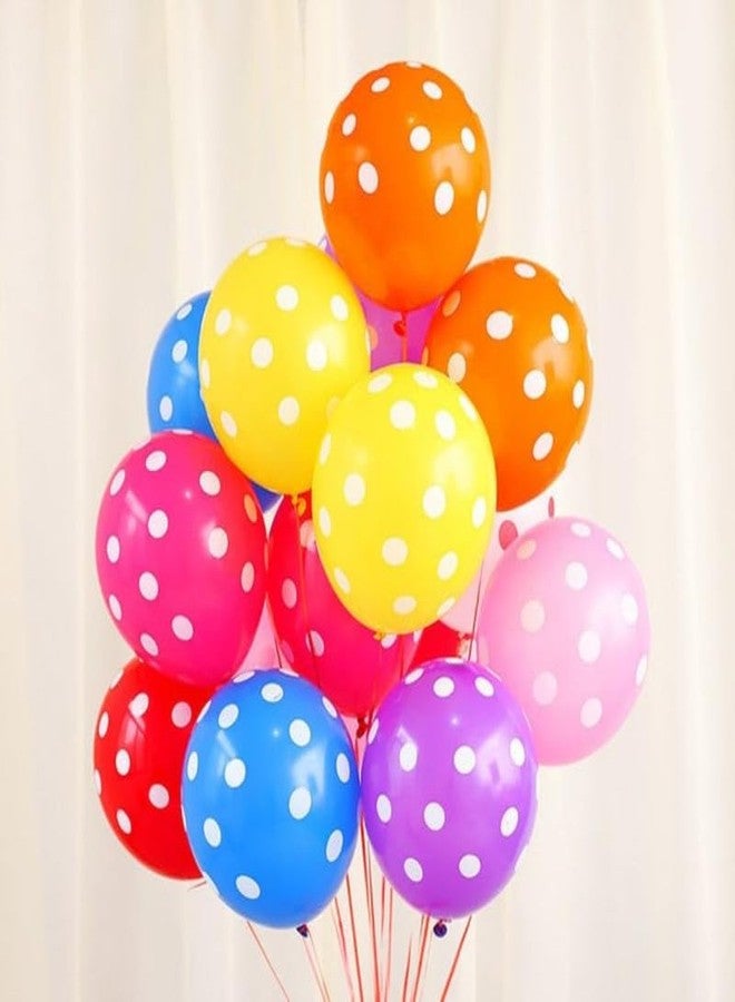 DUL DUL Black 10 Red 10 Yellow 10 Polka dot balloons for birthday decoration 30 Pcs-pack of Theme Party Balloon (30, BLACK+RED+YELLOW POLKA DOT) - Image 5