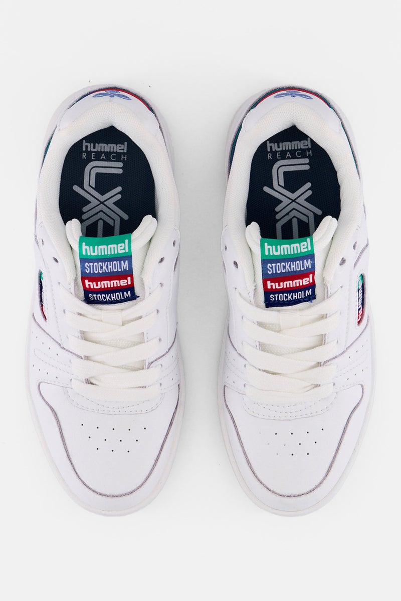 Hummel Kids Boy Stockholm LX-E Archive Lace Up Outdoor Shoes, White - Image 3