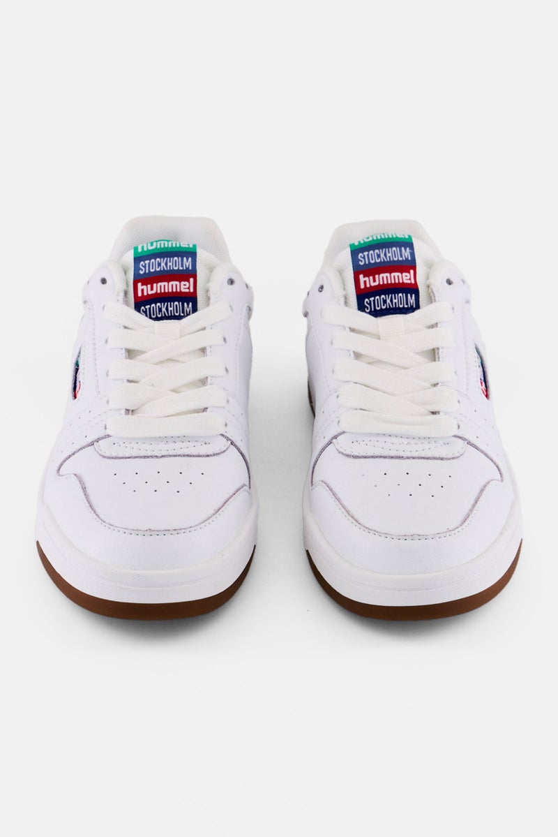 Hummel Kids Boy Stockholm LX-E Archive Lace Up Outdoor Shoes, White - Image 4
