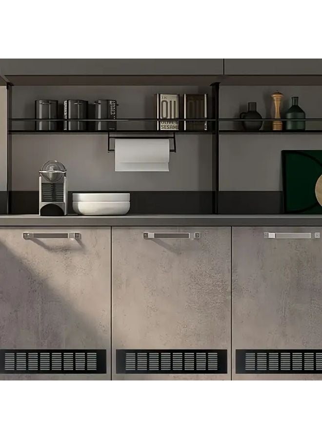 قطعتان من مشابك التهوية المعدنية السوداء لتهوية الخزانة مقاومة للرطوبة وسهلة التركيب - Image 5