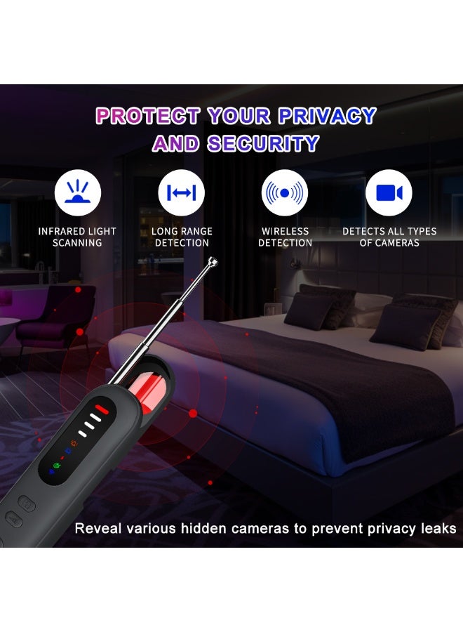 Newest Upgraded Frosted Texture 6 in 1 Hidden Camera Detector, Advanced Camera Detector, GPS Tracker Detector, 6 Modes Hidden Bug and Camera Detector for Travel, Car, Bathroom, Office, Hotel - Image 5
