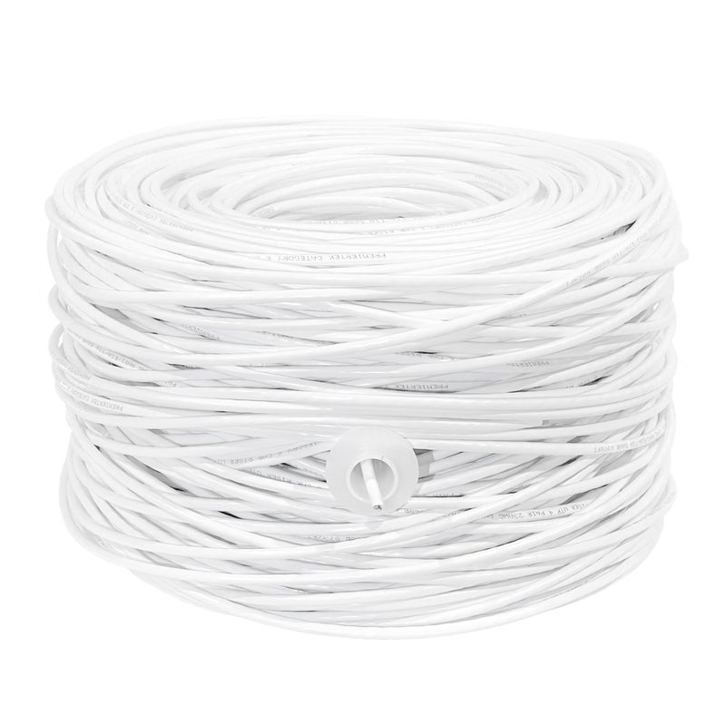Premiertek 1000Ft Cat6 23AWG Riser UTP Solid 4Pairs Network Ethernet LAN Cable Bulk White CAT6CCA1KFTW