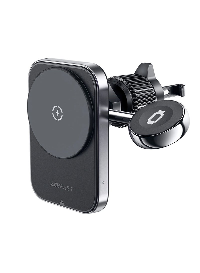أسيفاست حامل شحن لاسلكي مغناطيسي 2 في 1 للسيارة بقوة 17.5 وات من ACEFAST D18 - أسود - Image 1