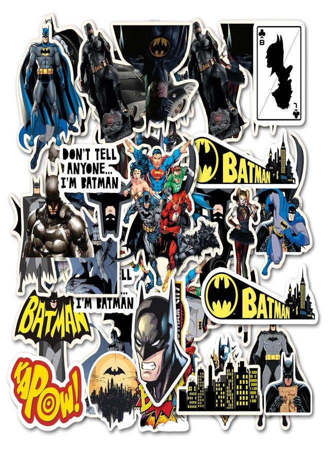 D2C Super Heroes Batman Stickers - Pack of 43 Glitter Finish Waterproof Stickers for Laptop, Journal, Scrapbook, Diary, Guitar, Mobile - Image 1