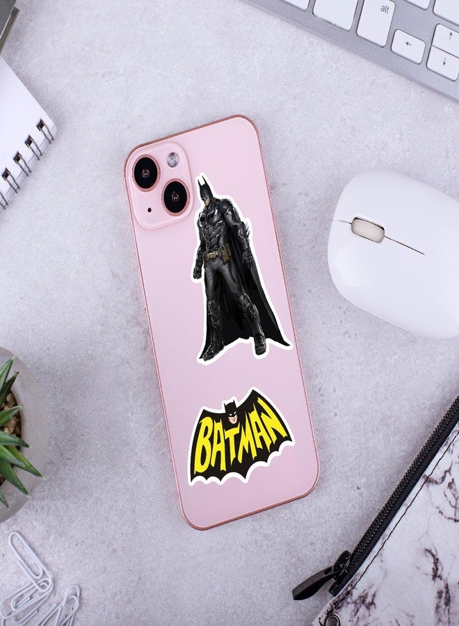 D2C Super Heroes Batman Stickers - Pack of 43 Glitter Finish Waterproof Stickers for Laptop, Journal, Scrapbook, Diary, Guitar, Mobile - Image 3