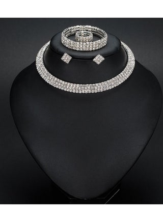 4-Piece Set of Jewelry Diamond Necklace Earrings Ring Bracelet European Style Elegant and Noble Jewelry Gift - pzsku/Z34A6DF6CDD374D115436Z/45/_/1681731091/a3d9b39b-f450-4800-8ffa-4667ab94fca4