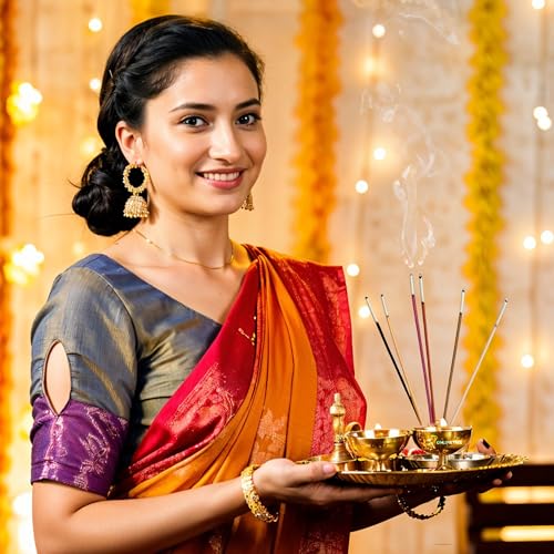 Onlinetree 5-in-1 agarbatti Stick for Pooja: Rose (Gulab), Sandal (Chandan), Loban, Mogra, Pineapple | 900g Pack | Long-Lasting Fragrance for Pooja, Mandir, Meditation & Relaxation. - Image 4