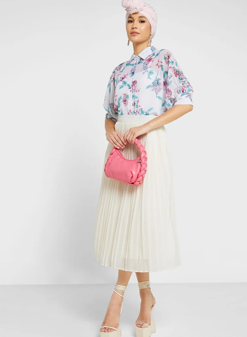 Khizana Pleated A-Line Skirt