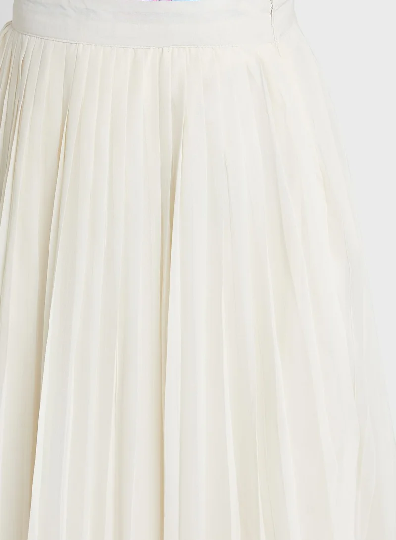 Khizana Pleated A-Line Skirt