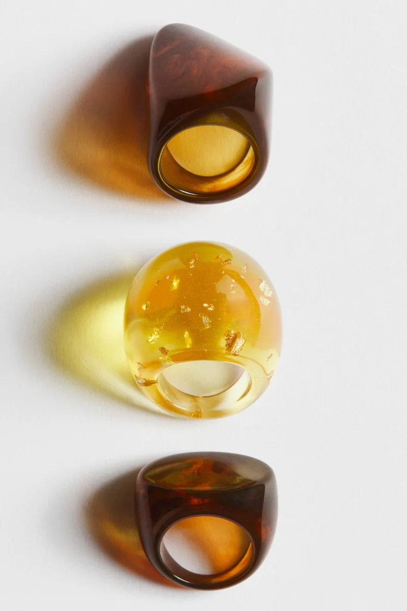 H&M 3-pack chunky rings