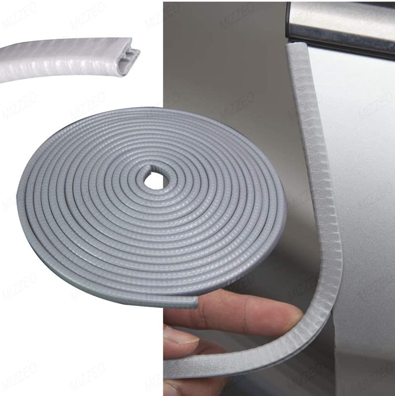 MIZZEO 16Ft Car Door Edge Guards Universal Rubber Car Door Edge Protector U Shape (Grey) Seal Strip Compatible with Toyota Etios - Image 1