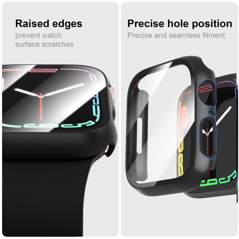 JERXUN 6 Pack Case with Tempered Glass Screen Protector for Apple Watch Series 3 Series 2 Series 1 38mm, Ultra-Thin Scratch Resistant Full Protective Hard PC Bumper Cover for iWatch 38mm Accessories - Image 5