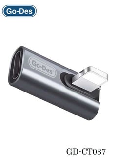 GO-DES GD-CT037 USB-C to Lightning Adapter – High-Speed Charging & Data Transfer, Compatible with iPhone, iPad, and More – Premium USB-C to Lightning Connector  - Image 2