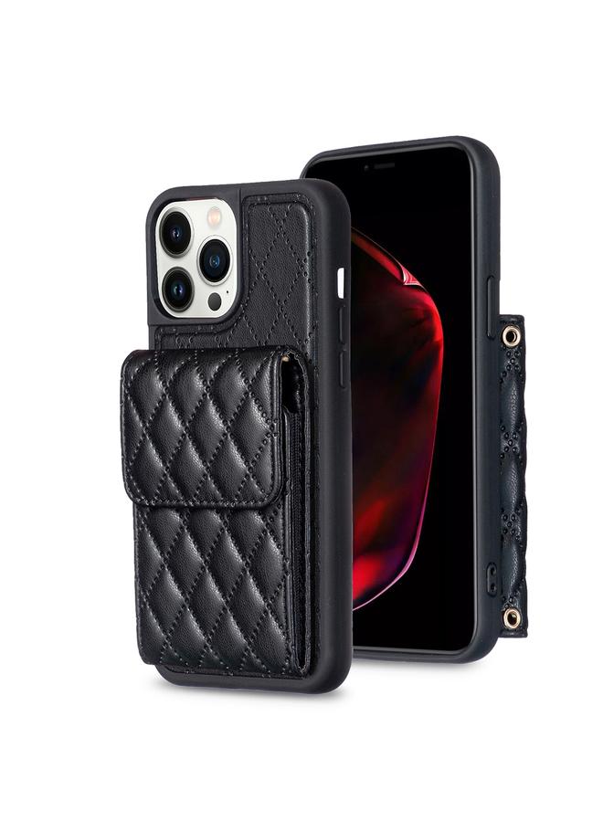 Zaboon Case For iPhone 13 Pro Max Vertical Wallet Rhombic Leather Phone Case - Image 1