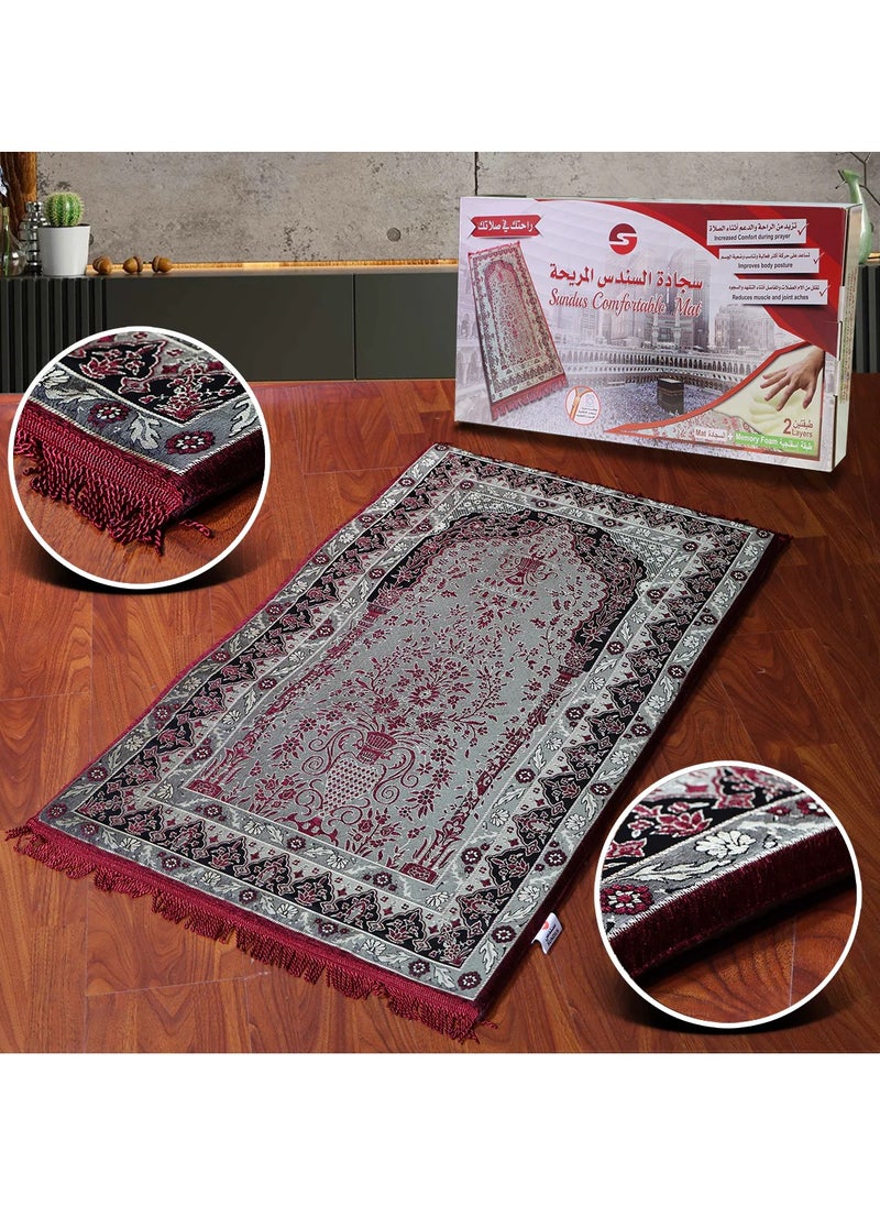 SUNDUS - Sondos Comfortable Padded Carpet Suitable for the Elderly (Red) - Image 1