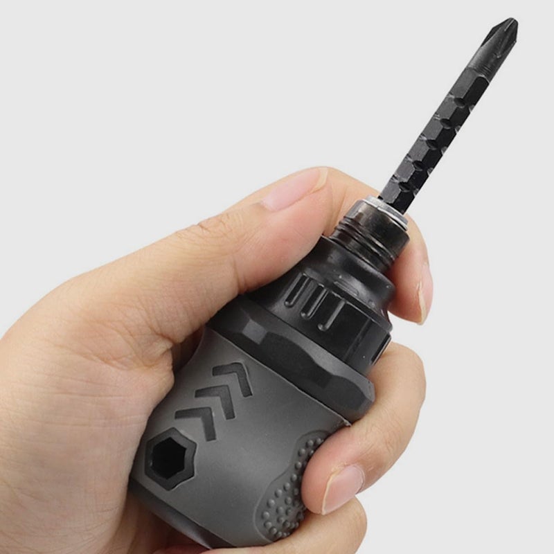 2pcs Mini Ratchet Screwdriver Set Magnetic Steel Extendable Handle Repair Tool - Image 5