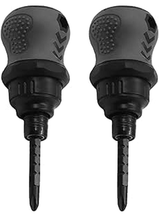 2pcs Mini Ratchet Screwdriver Set Magnetic Steel Extendable Handle Repair Tool - Image 1
