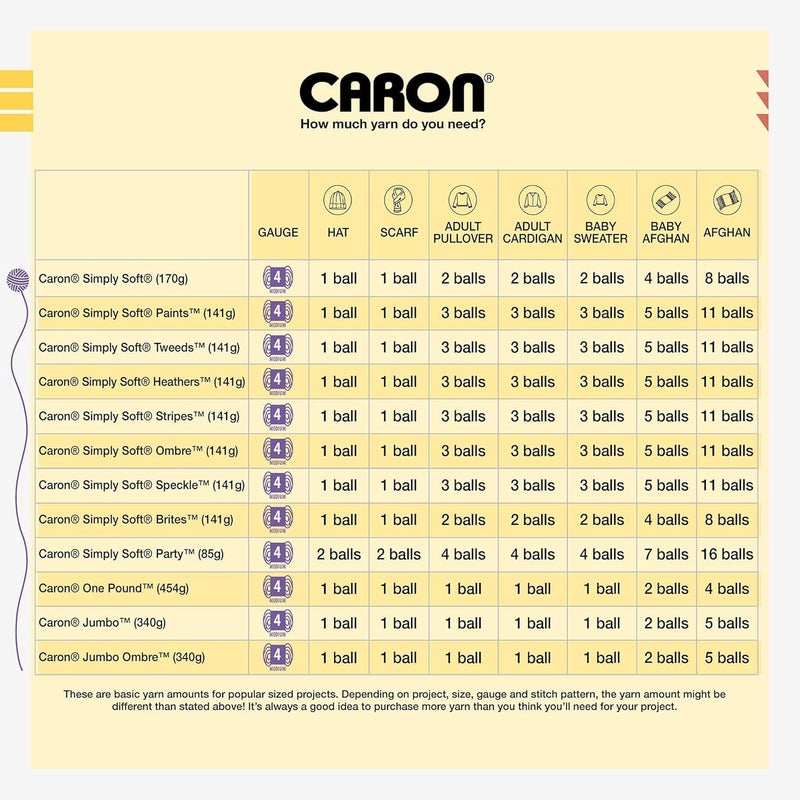 Caron One Pound Solids Yarn, 16oz, Gauge 4 Medium, 100% Acrylic - Lavender Blue- For Crochet, Knitting & Crafting ( 1 Piece ) - Image 5